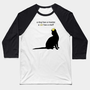 A cat has a staff gift Baseball T-Shirt